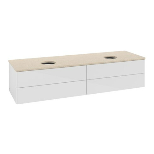 V&B Waschtischunterschrank ohne Frontstruktur Antao 160x50cm, WBP-farbe botti., glo wh. Lac