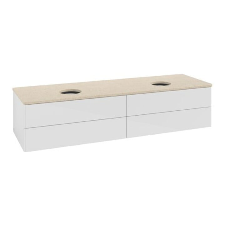 V&B Waschtischunterschrank ohne Frontstruktur Antao 160x50cm, WBP-farbe botti., glo wh. Lac