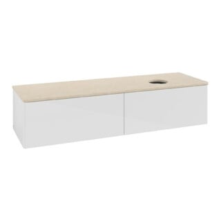 V&B Waschtischunterschrank ohne Frontstruktur Antao 160x50cm, WBP-farbe botti., glo wh. Lac