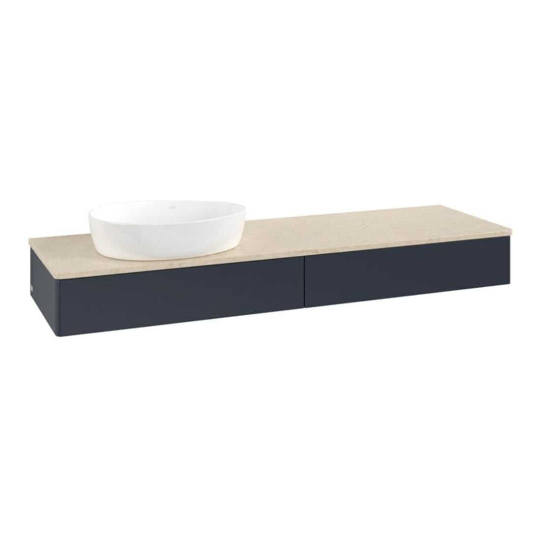 V&B Waschtischunterschrank ohne Frontstruktur Antao 160x50cm, WBP-farbe botti., md bl. m Lac