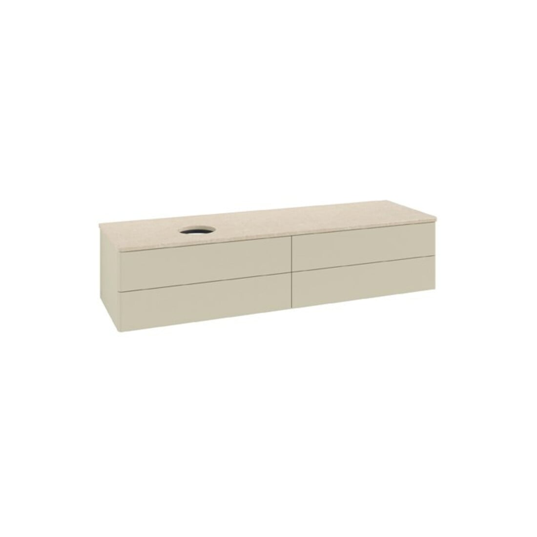 V&B Waschtischunterschrank ohne Frontstruktur Antao 160x50cm, WBP-farbe botti., si Gr m Lac