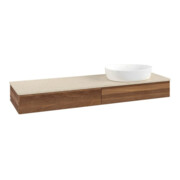 V&B Waschtischunterschrank ohne Frontstruktur Antao 160x50cm, WBP-farbe botti., warm walnut