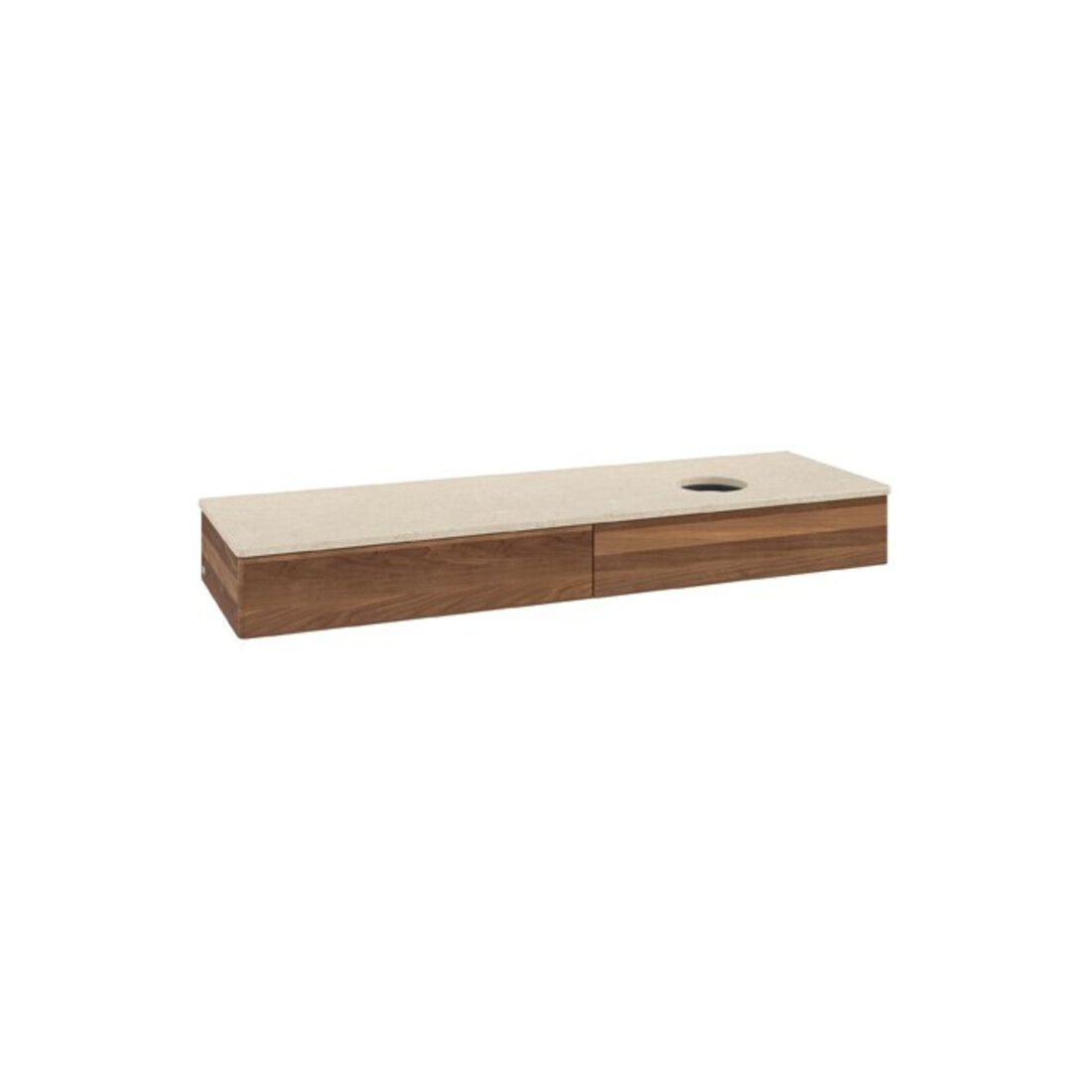 V&B Waschtischunterschrank ohne Frontstruktur Antao 160x50cm, WBP-farbe botti., warm walnut