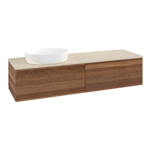 V&B Waschtischunterschrank ohne Frontstruktur Antao 160x50cm, WBP-farbe botti., warm walnut