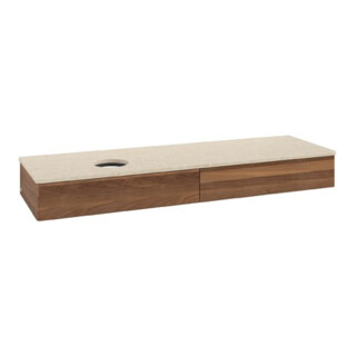 V&B Waschtischunterschrank ohne Frontstruktur Antao 160x50cm, WBP-farbe botti., warm walnut