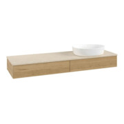 V&B Waschtischunterschrank ohne Frontstruktur Antao 160x50cm, WBP-farbe botticino, honey oak