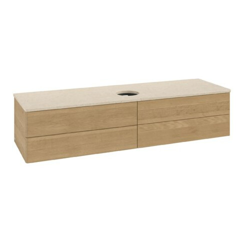 V&B Waschtischunterschrank ohne Frontstruktur Antao 160x50cm, WBP-farbe botticino, honey oak
