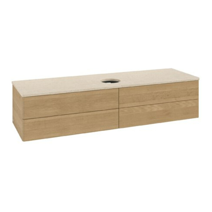 V&B Waschtischunterschrank ohne Frontstruktur Antao 160x50cm, WBP-farbe botticino, honey oak