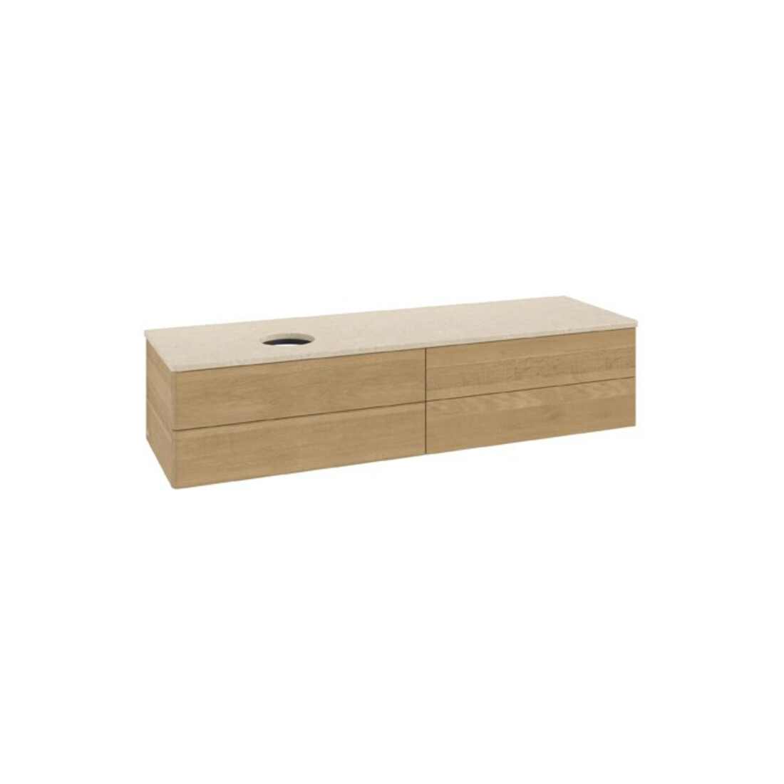 V&B Waschtischunterschrank ohne Frontstruktur Antao 160x50cm, WBP-farbe botticino, honey oak