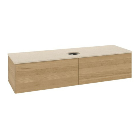 V&B Waschtischunterschrank ohne Frontstruktur Antao 160x50cm, WBP-farbe botticino, honey oak