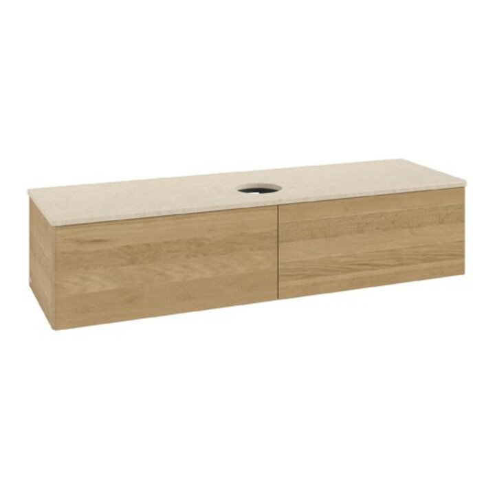 V&B Waschtischunterschrank ohne Frontstruktur Antao 160x50cm, WBP-farbe botticino, honey oak