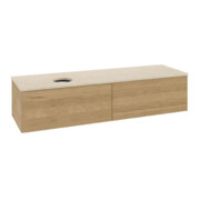 V&B Waschtischunterschrank ohne Frontstruktur Antao 160x50cm, WBP-farbe botticino, honey oak-3