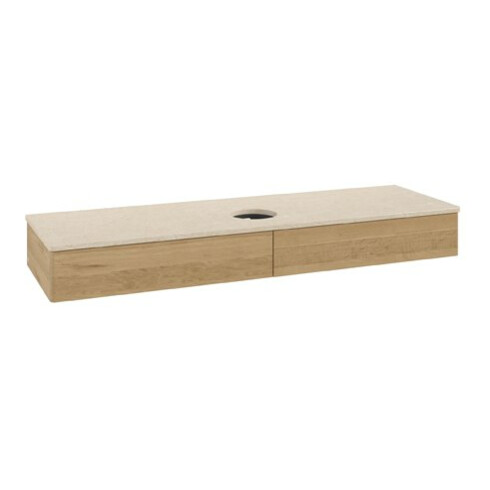 V&B Waschtischunterschrank ohne Frontstruktur Antao 160x50cm, WBP-farbe botticino, honey oak