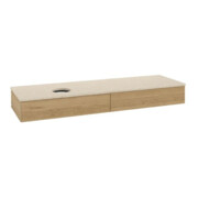V&B Waschtischunterschrank ohne Frontstruktur Antao 160x50cm, WBP-farbe botticino, honey oak