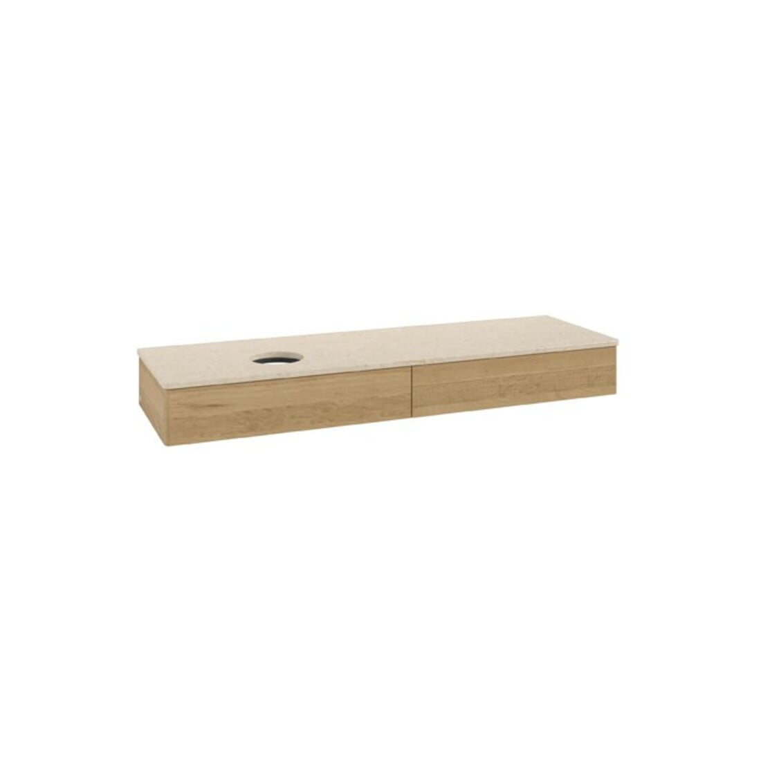 V&B Waschtischunterschrank ohne Frontstruktur Antao 160x50cm, WBP-farbe botticino, honey oak