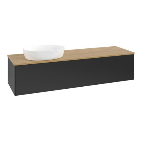 V&B Waschtischunterschrank ohne Frontstruktur Antao 160x50cm, WBP-farbe hon. Oa, bla m Lac