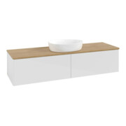 V&B Waschtischunterschrank ohne Frontstruktur Antao 160x50cm, WBP-farbe hon. Oa, glo wh. Lac