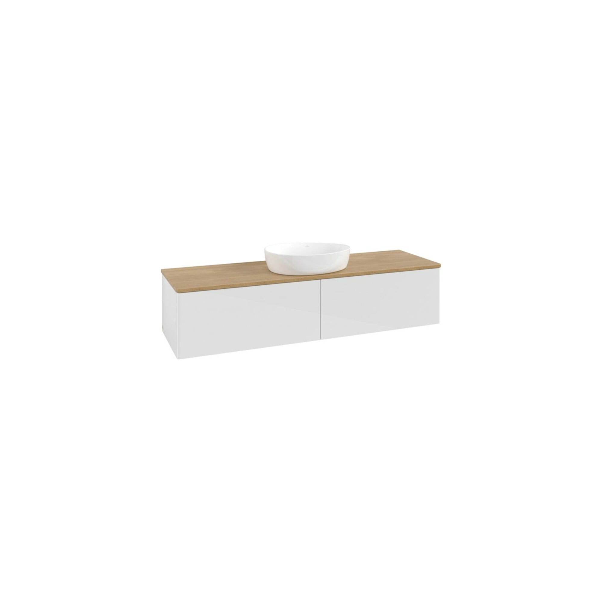 V&B Waschtischunterschrank ohne Frontstruktur Antao 160x50cm, WBP-farbe hon. Oa, glo wh. Lac ; Villeroy & Boch