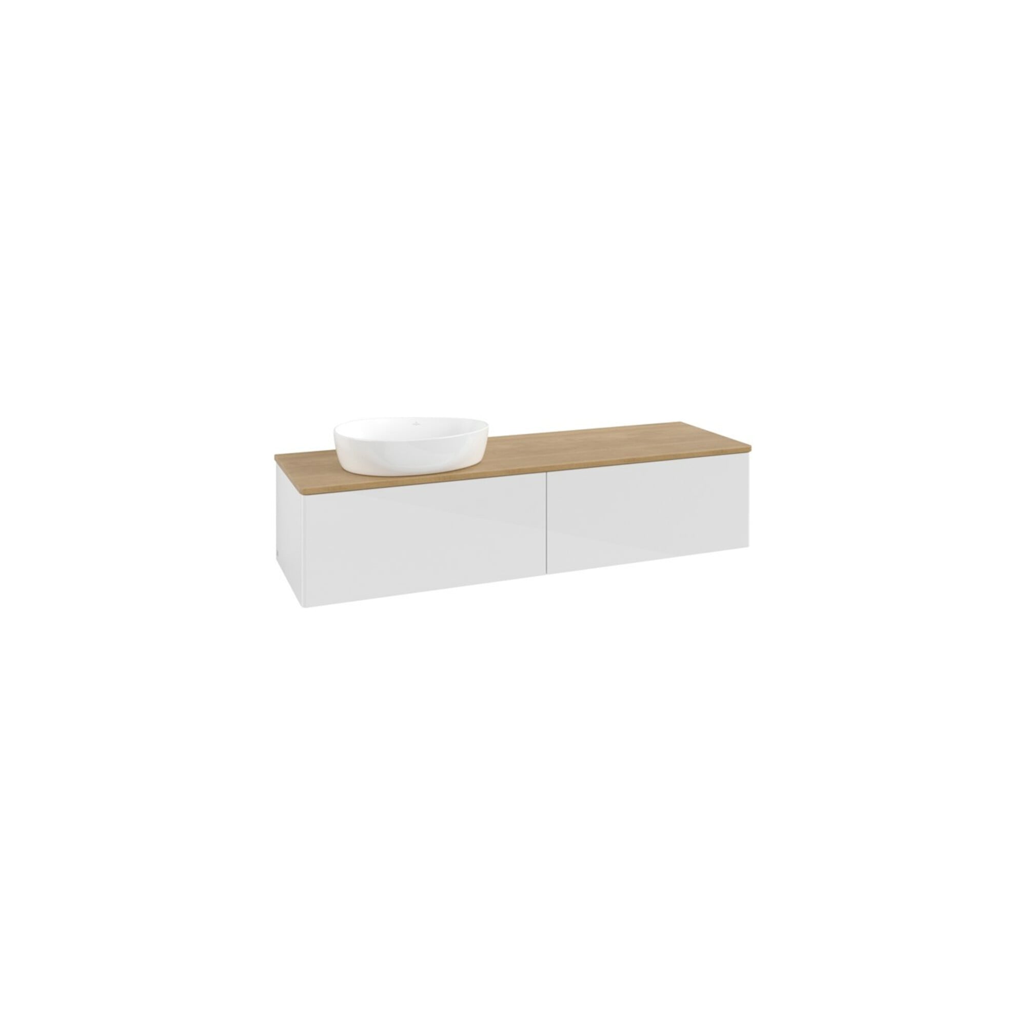 V&B Waschtischunterschrank ohne Frontstruktur Antao 160x50cm, WBP-farbe hon. Oa, glo wh. Lac ; Villeroy & Boch