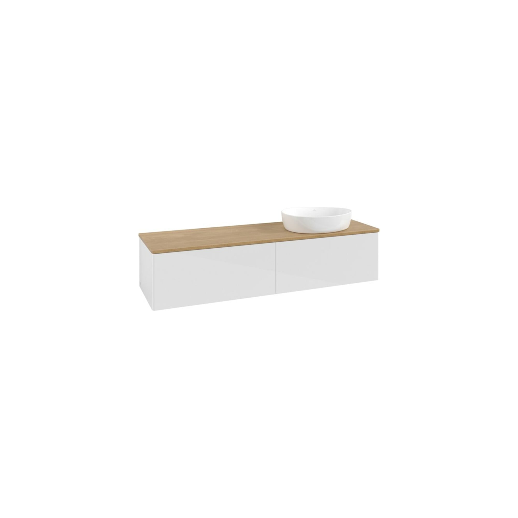 V&B Waschtischunterschrank ohne Frontstruktur Antao 160x50cm, WBP-farbe hon. Oa, glo wh. Lac ; Villeroy & Boch