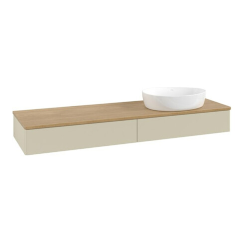 V&B Waschtischunterschrank ohne Frontstruktur Antao 160x50cm, WBP-farbe hon. Oa, si Gr m Lac