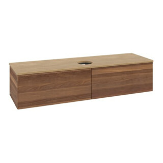 V&B Waschtischunterschrank ohne Frontstruktur Antao 160x50cm, WBP-farbe hon. Oa, warm walnut