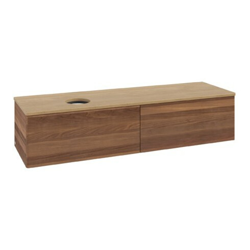 V&B Waschtischunterschrank ohne Frontstruktur Antao 160x50cm, WBP-farbe hon. Oa, warm walnut