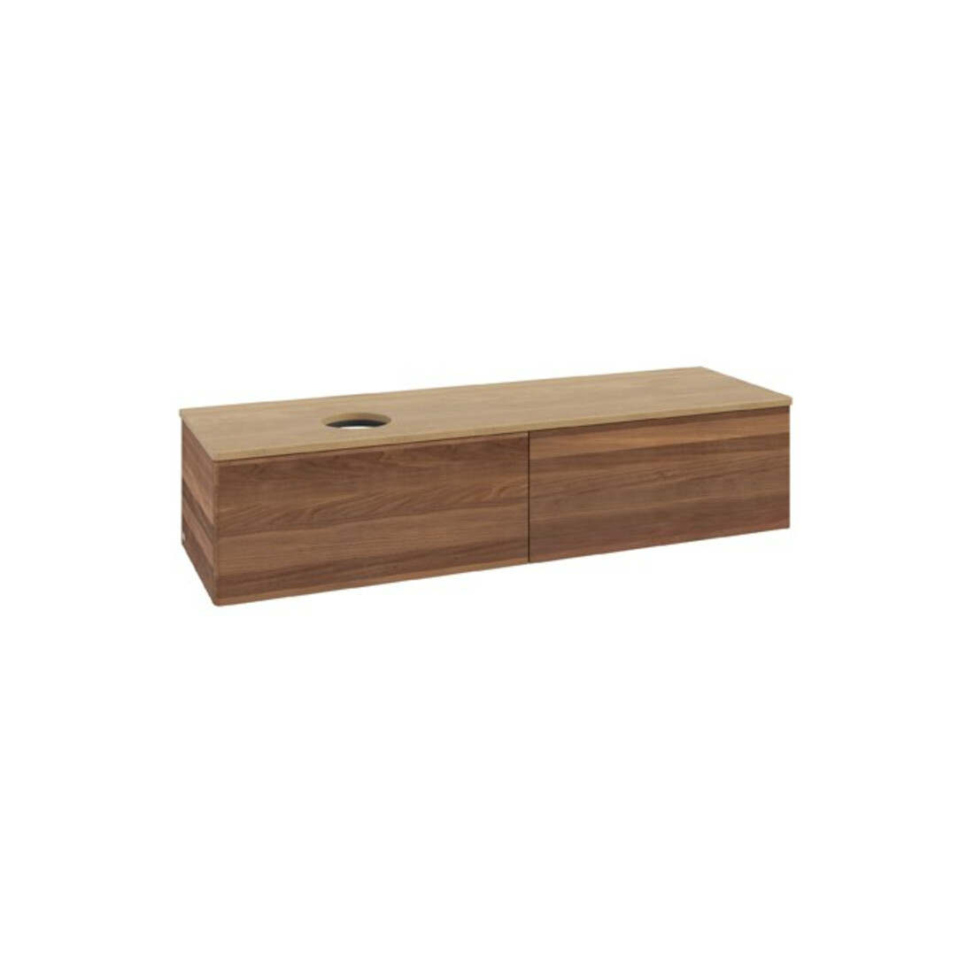 V&B Waschtischunterschrank ohne Frontstruktur Antao 160x50cm, WBP-farbe hon. Oa, warm walnut