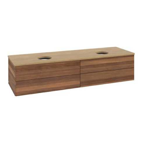 V&B Waschtischunterschrank ohne Frontstruktur Antao 160x50cm, WBP-farbe hon. Oa, warm walnut