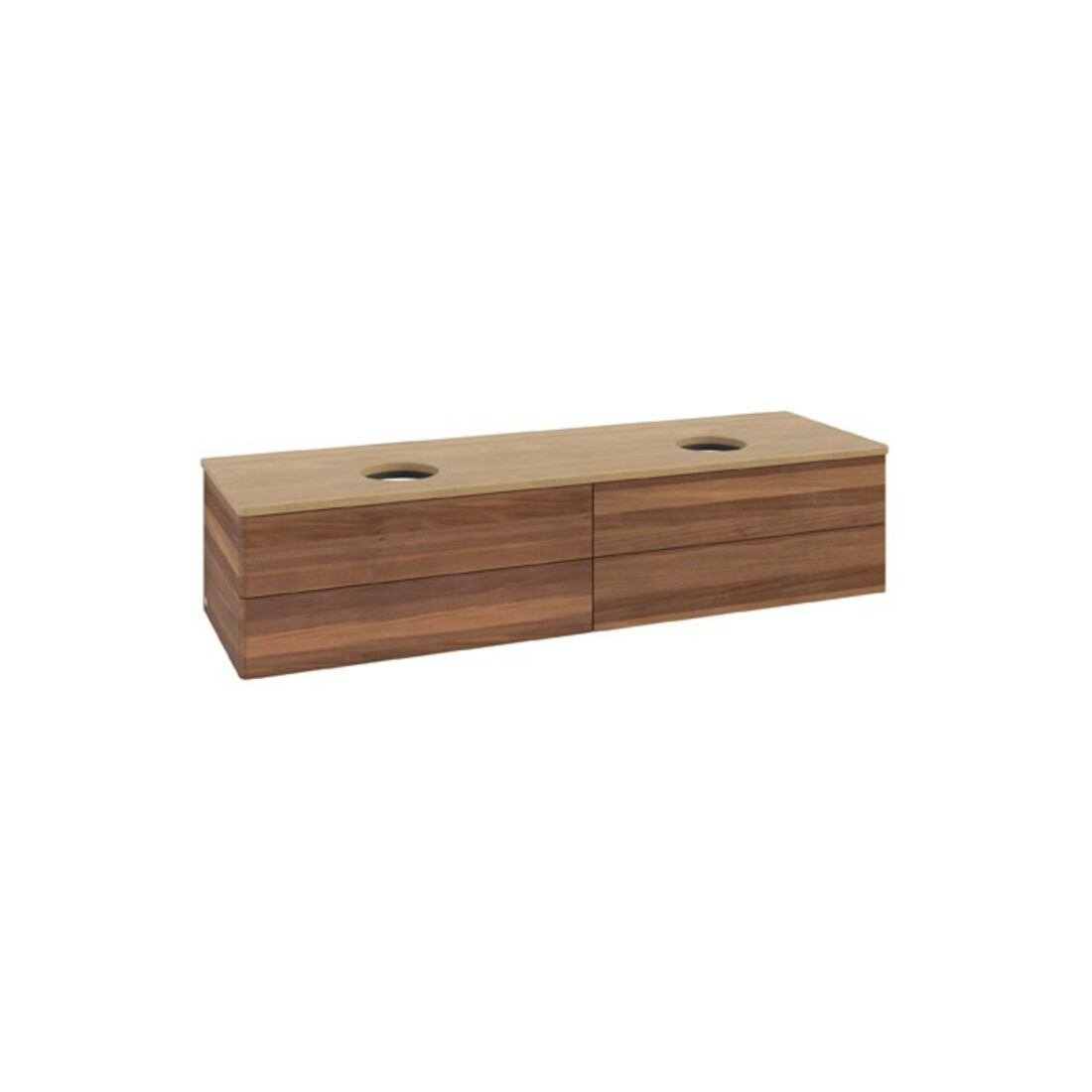 V&B Waschtischunterschrank ohne Frontstruktur Antao 160x50cm, WBP-farbe hon. Oa, warm walnut