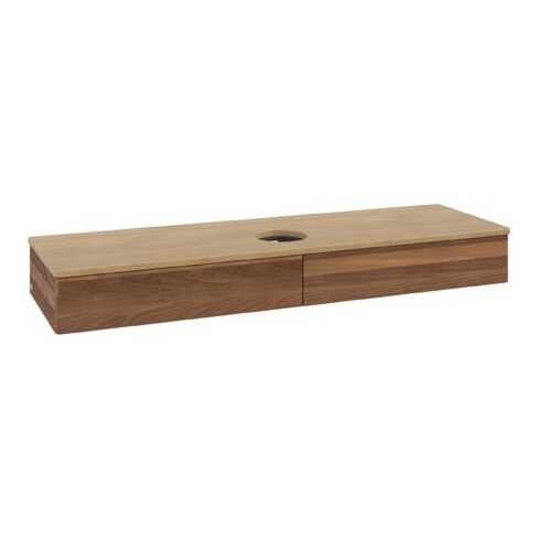 V&B Waschtischunterschrank ohne Frontstruktur Antao 160x50cm, WBP-farbe hon. Oa, warm walnut