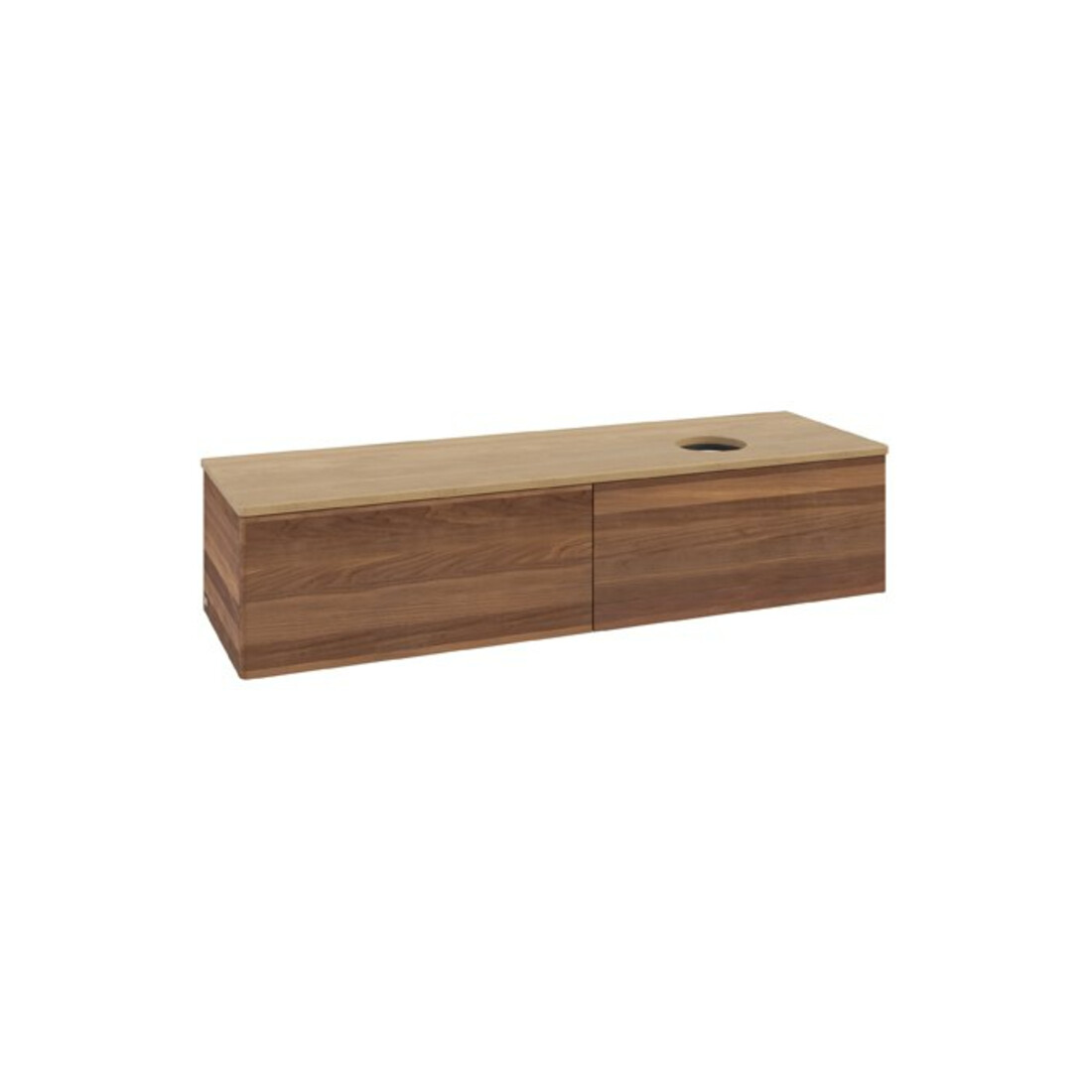 V&B Waschtischunterschrank ohne Frontstruktur Antao 160x50cm, WBP-farbe hon. Oa, warm walnut