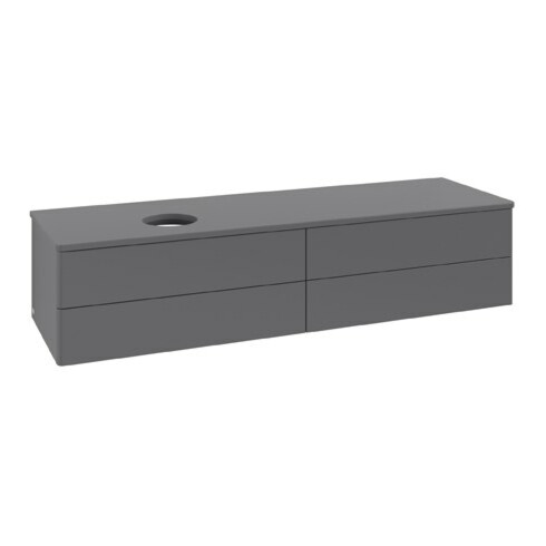 V&B Waschtischunterschrank ohne Frontstruktur Antao 160x50cm, WBP-farbe Lac, Anthrac. m Lac