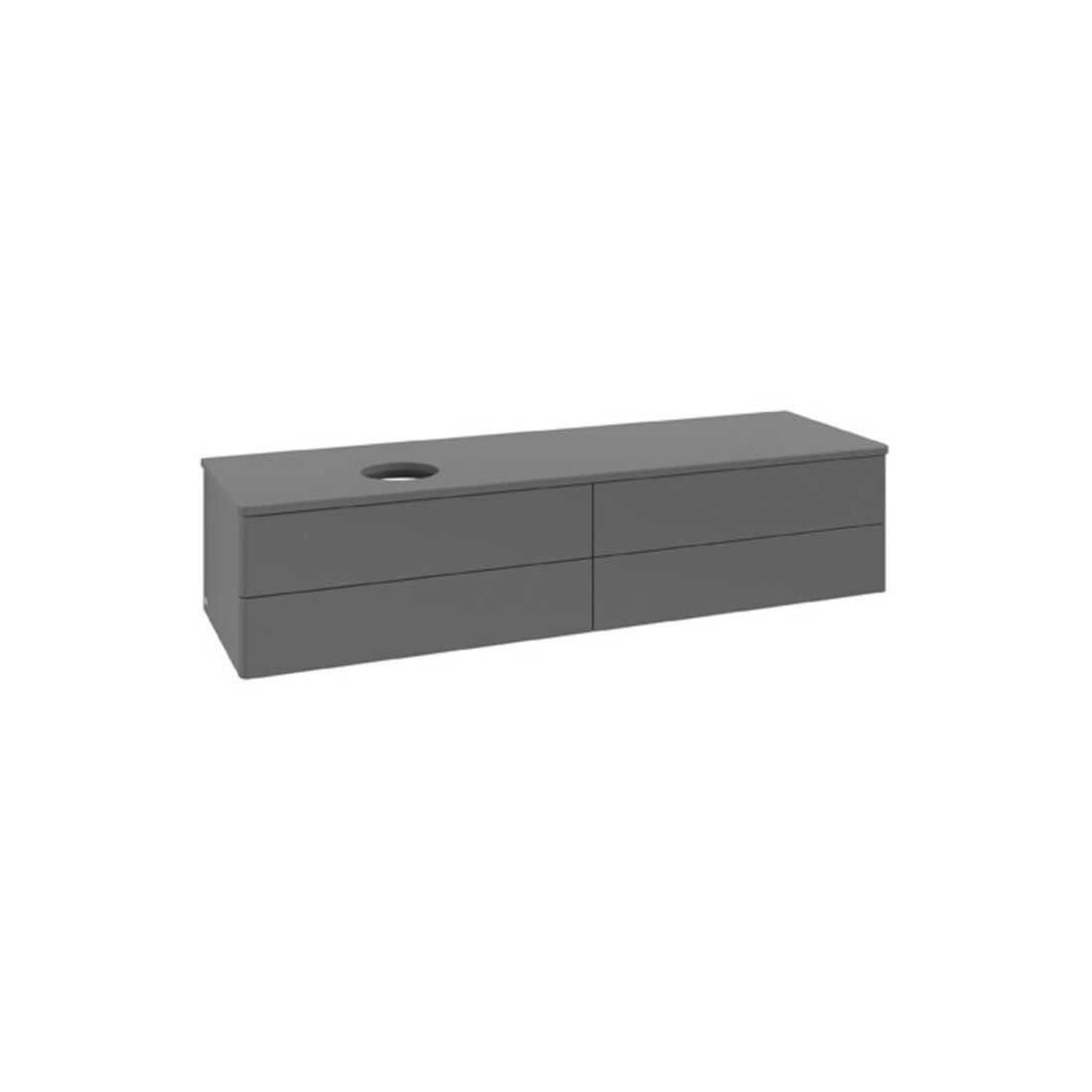 V&B Waschtischunterschrank ohne Frontstruktur Antao 160x50cm, WBP-farbe Lac, Anthrac. m Lac