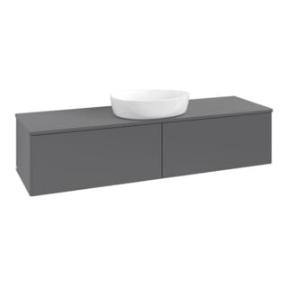 V&B Waschtischunterschrank ohne Frontstruktur Antao 160x50cm, WBP-farbe Lac, Anthrac. m Lac