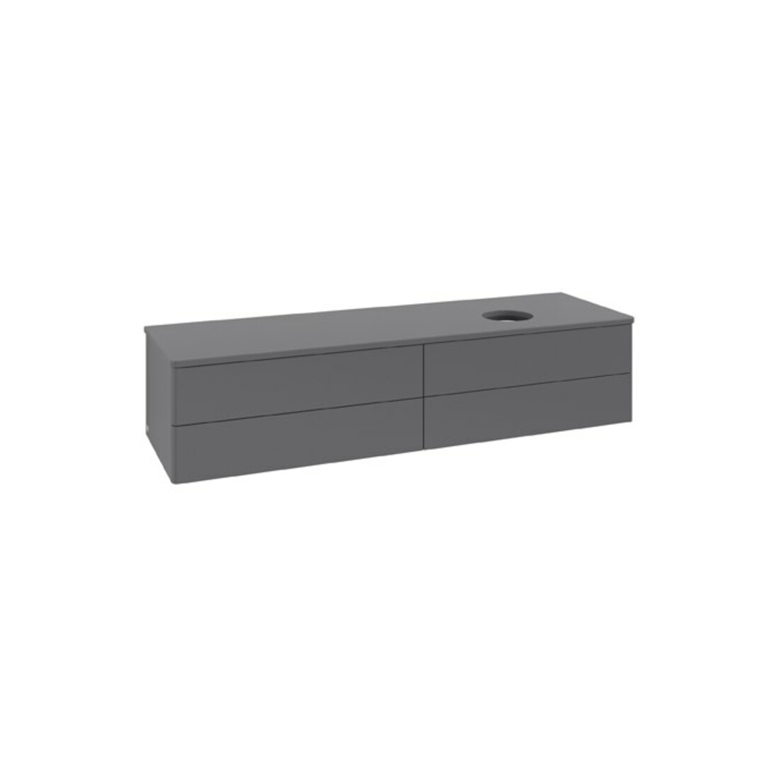 V&B Waschtischunterschrank ohne Frontstruktur Antao 160x50cm, WBP-farbe Lac, Anthrac. m Lac
