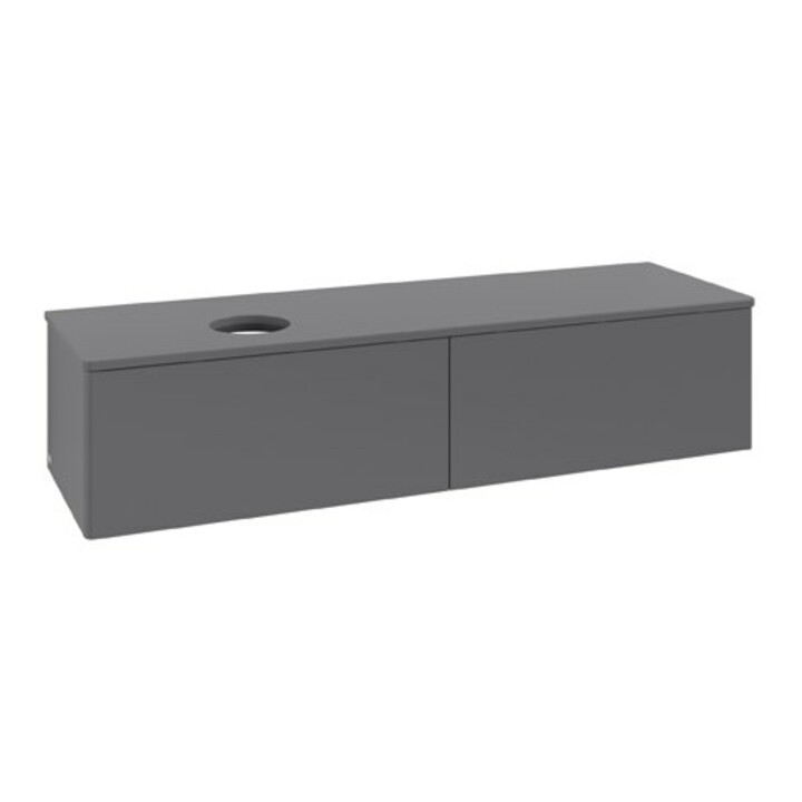 V&B Waschtischunterschrank ohne Frontstruktur Antao 160x50cm, WBP-farbe Lac, Anthrac. m Lac