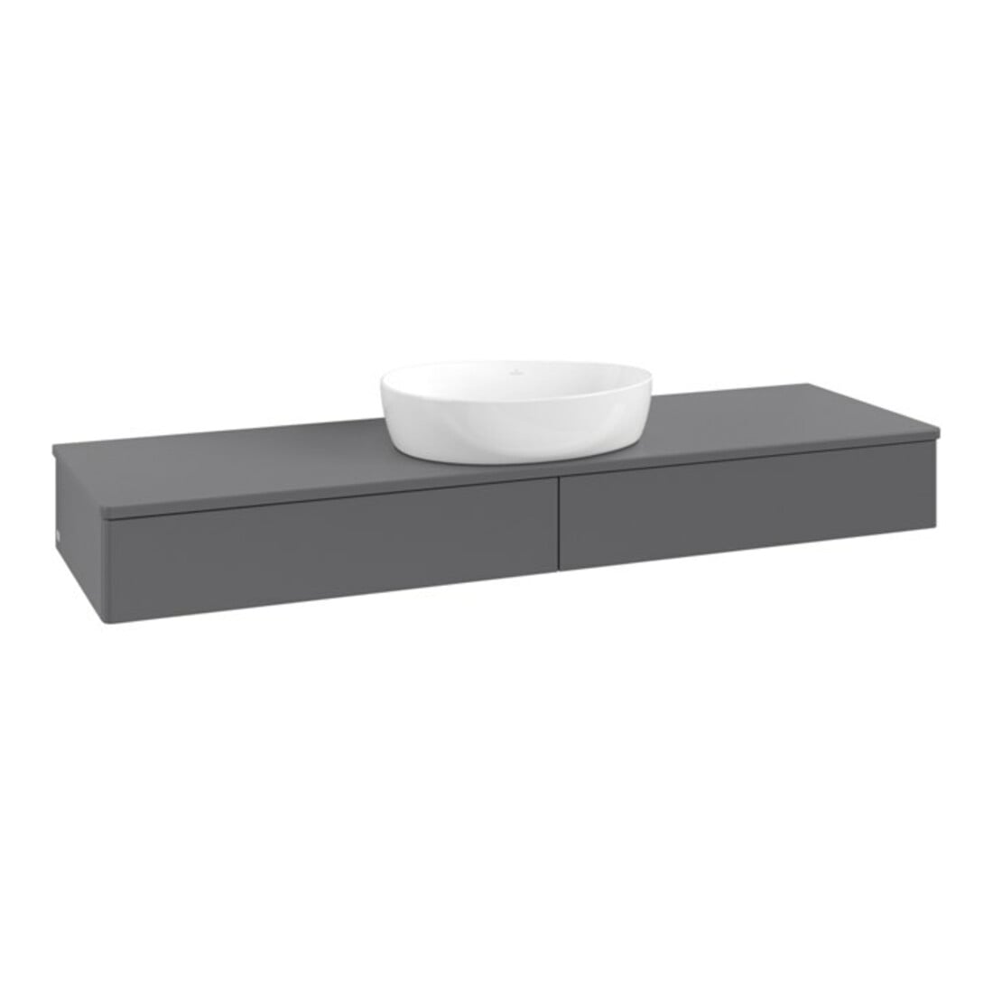V&B Waschtischunterschrank ohne Frontstruktur Antao 160x50cm, WBP-farbe Lac, Anthrac. m Lac