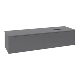 V&B Waschtischunterschrank ohne Frontstruktur Antao 160x50cm, WBP-farbe Lac, Anthrac. m Lac