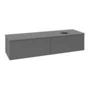 V&B Waschtischunterschrank ohne Frontstruktur Antao 160x50cm, WBP-farbe Lac, Anthrac. m Lac