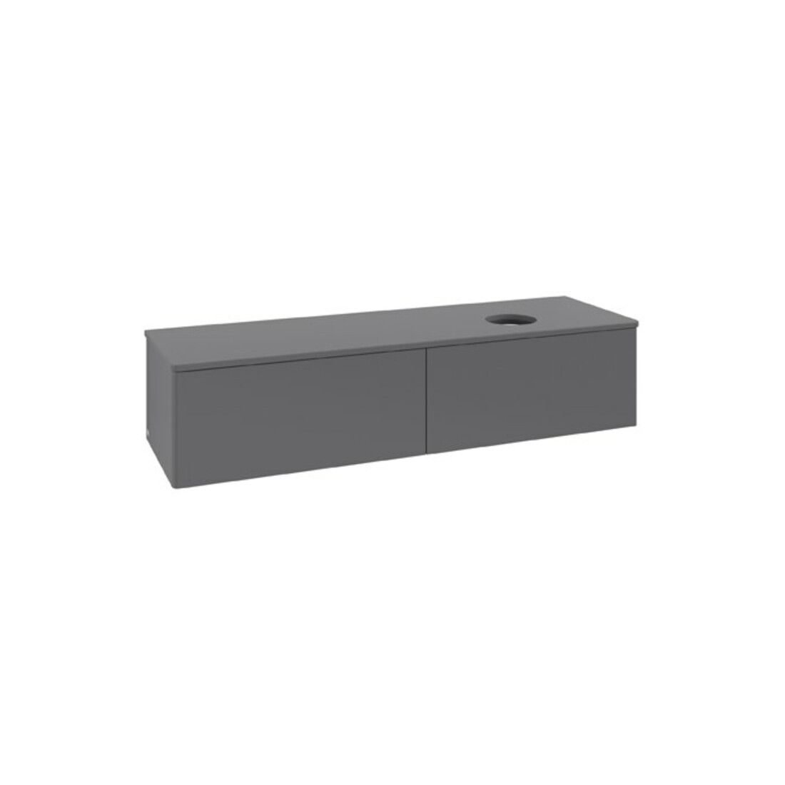 V&B Waschtischunterschrank ohne Frontstruktur Antao 160x50cm, WBP-farbe Lac, Anthrac. m Lac