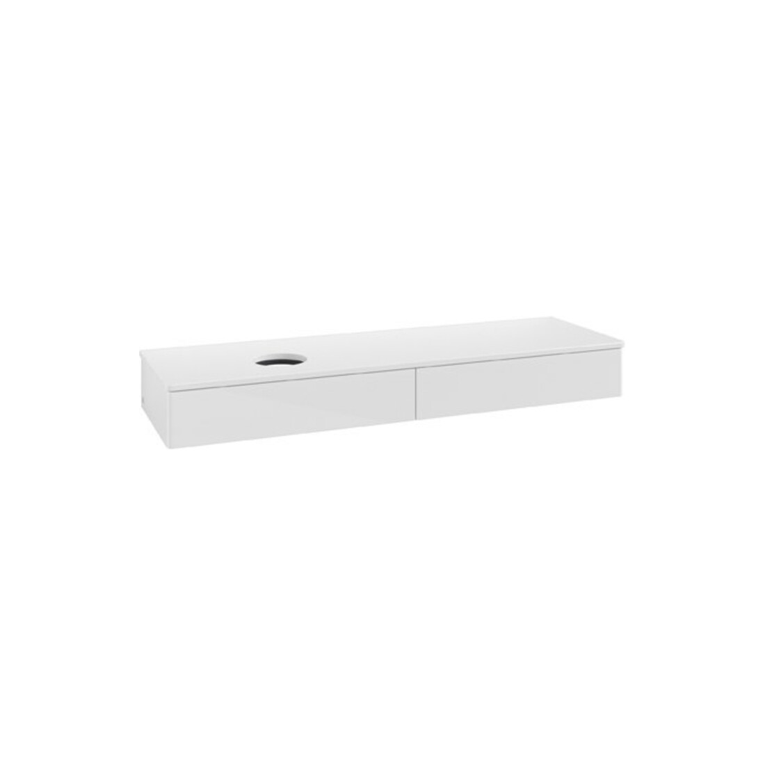 V&B Waschtischunterschrank ohne Frontstruktur Antao 160x50cm, WBP-farbe Lac, glo wh. lacquer