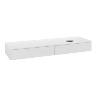 V&B Waschtischunterschrank ohne Frontstruktur Antao 160x50cm, WBP-farbe Lac, glo wh. lacquer