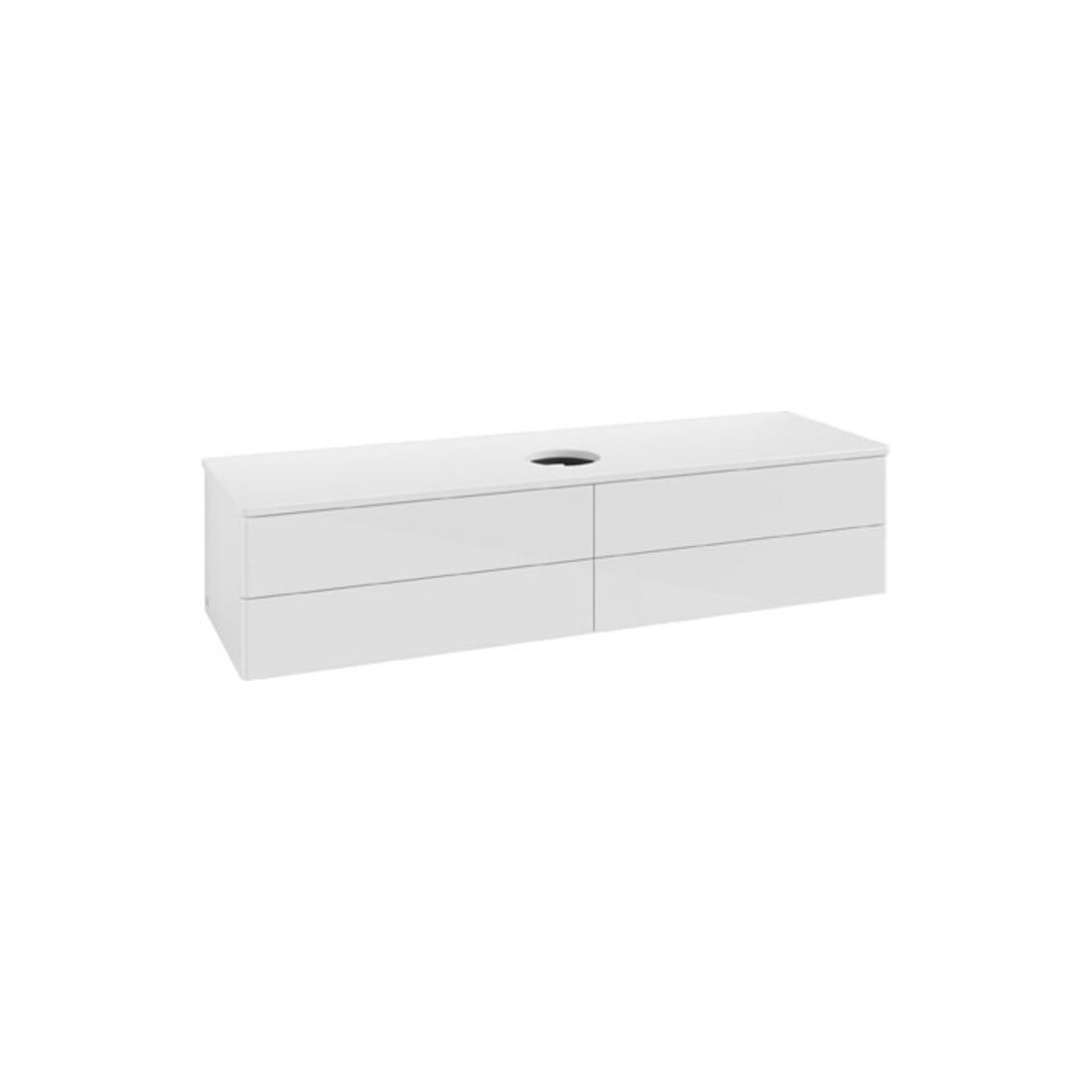 V&B Waschtischunterschrank ohne Frontstruktur Antao 160x50cm, WBP-farbe Lac, glo wh. lacquer