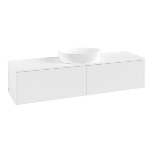 V&B Waschtischunterschrank ohne Frontstruktur Antao 160x50cm, WBP-farbe Lac, wh. m lacquer