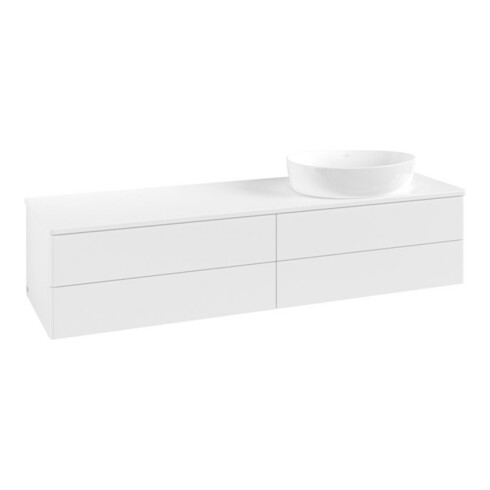 V&B Waschtischunterschrank ohne Frontstruktur Antao 160x50cm, WBP-farbe Lac, wh. m lacquer