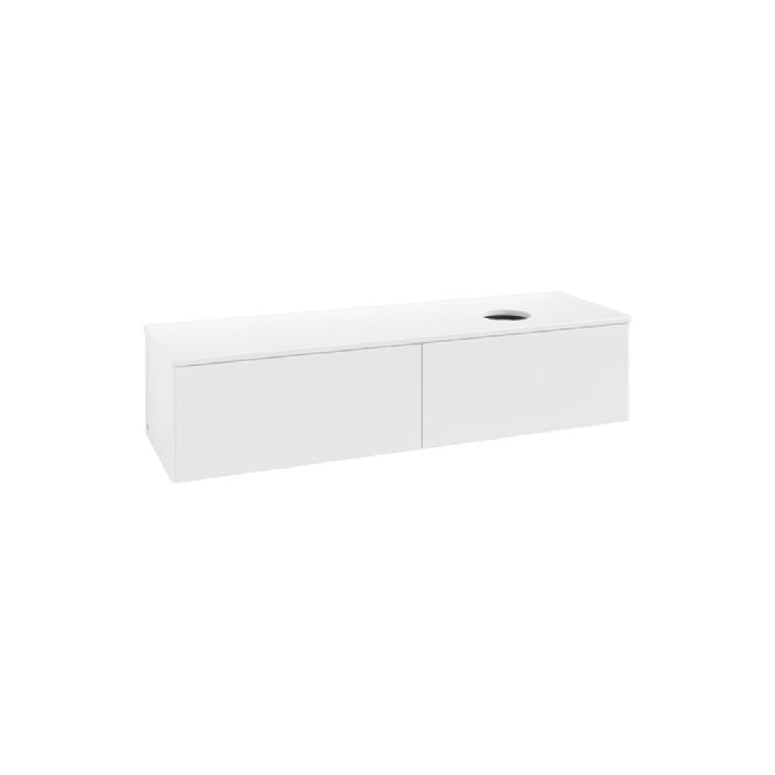 V&B Waschtischunterschrank ohne Frontstruktur Antao 160x50cm, WBP-farbe Lac, wh. m lacquer
