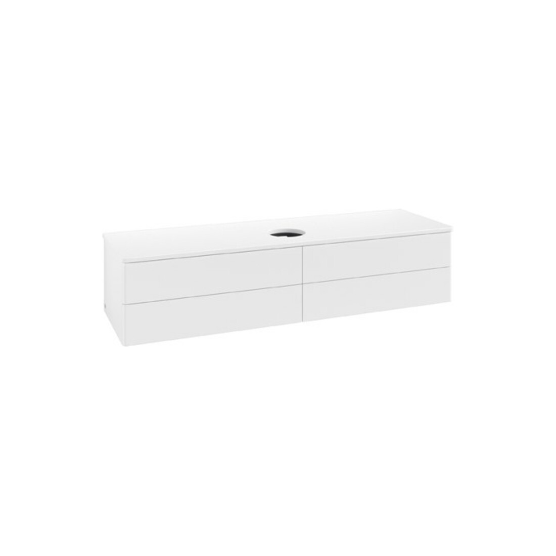 V&B Waschtischunterschrank ohne Frontstruktur Antao 160x50cm, WBP-farbe Lac, wh. m lacquer