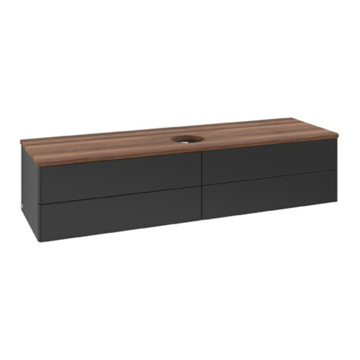V&B Waschtischunterschrank ohne Frontstruktur Antao 160x50cm, WBP-farbe w. wal, bla m Lac