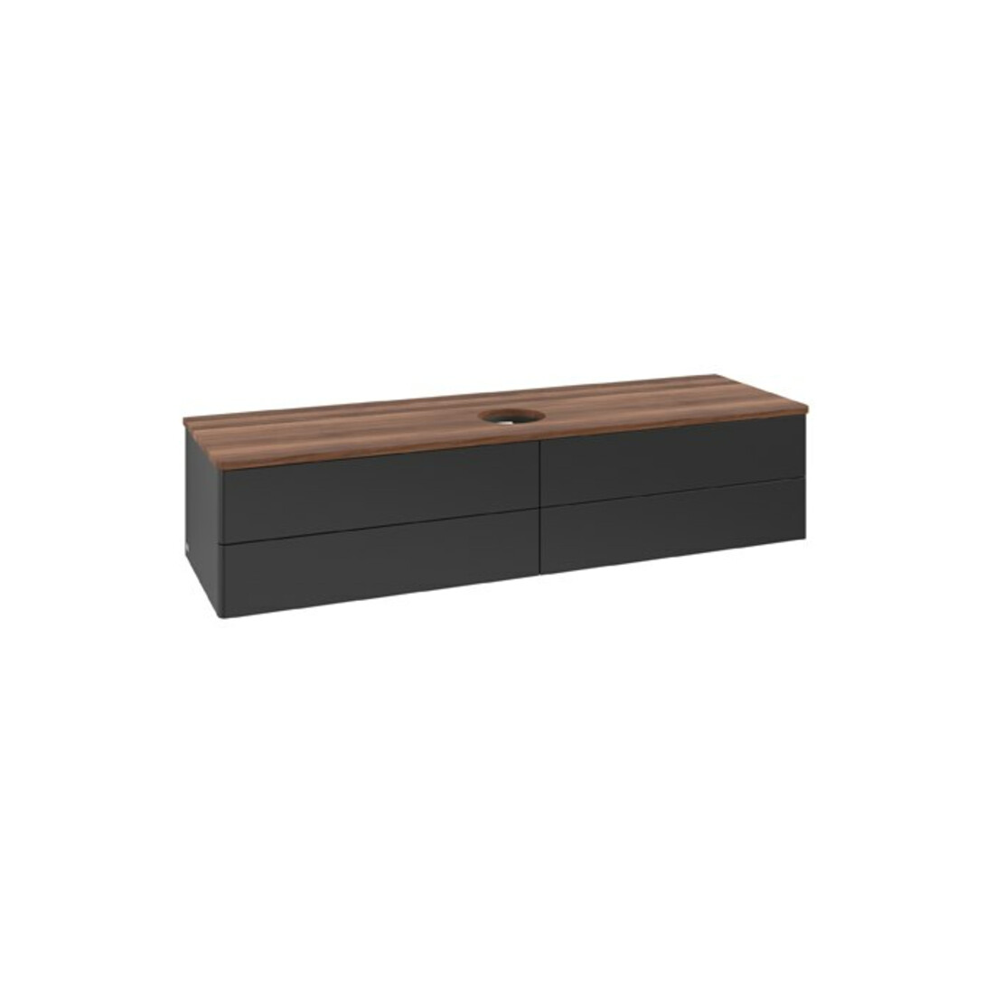 V&B Waschtischunterschrank ohne Frontstruktur Antao 160x50cm, WBP-farbe w. wal, bla m Lac